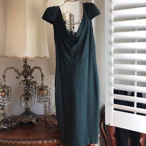 Bebe jersey footed dress XXS dark green